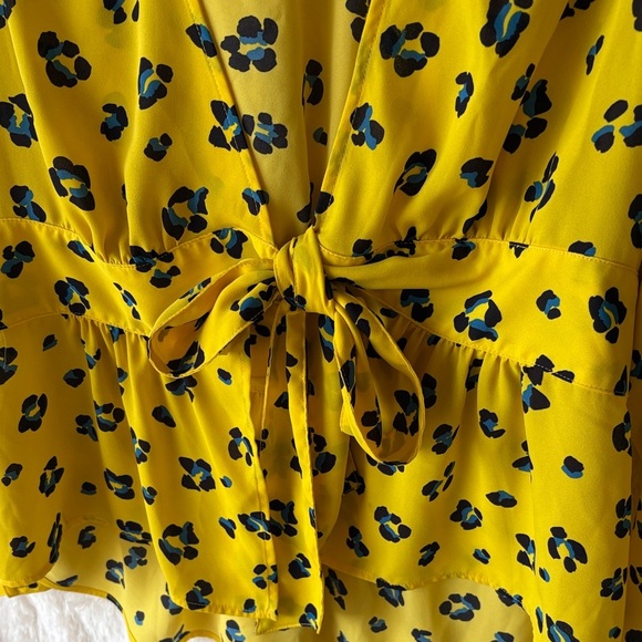 CAbi Yellow and Black Floral Blouse - Picture 5 of 9